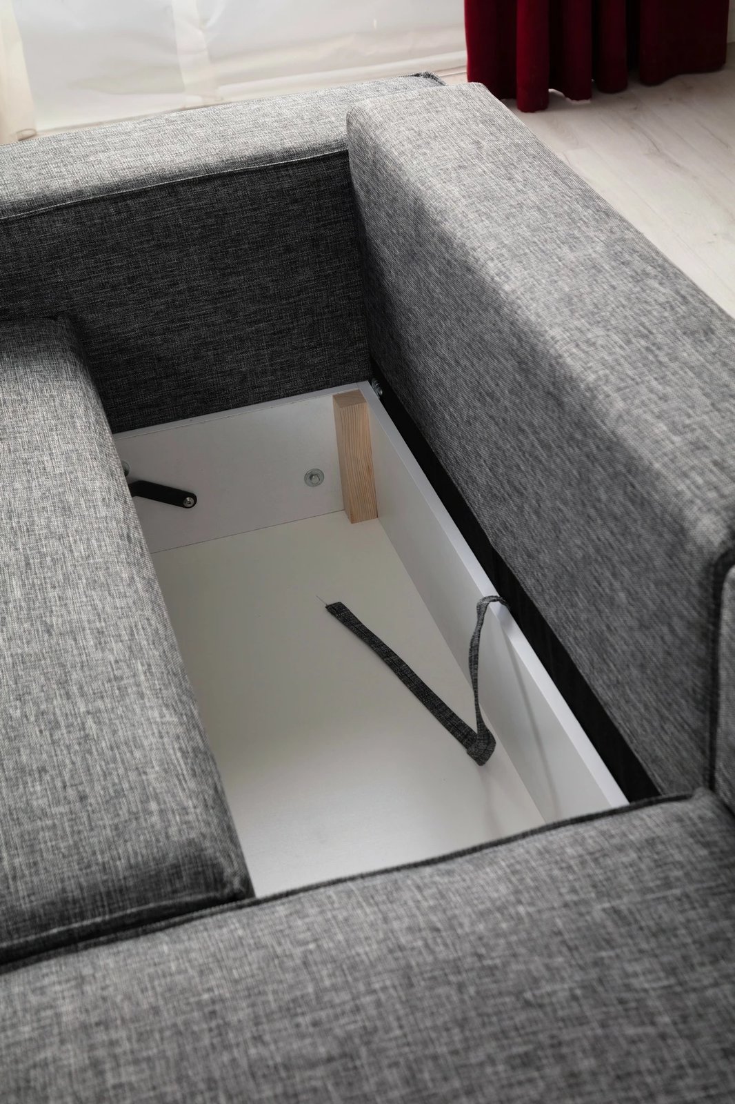 Kënd-sofë krevati Atelier del Sofa, kënd i djathtë, ngjyrë gri e errët