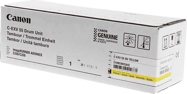 Njësi cilindri, Canon, C-EXV55 2189C002, rendiment 45000 faqe, standard, e verdhë