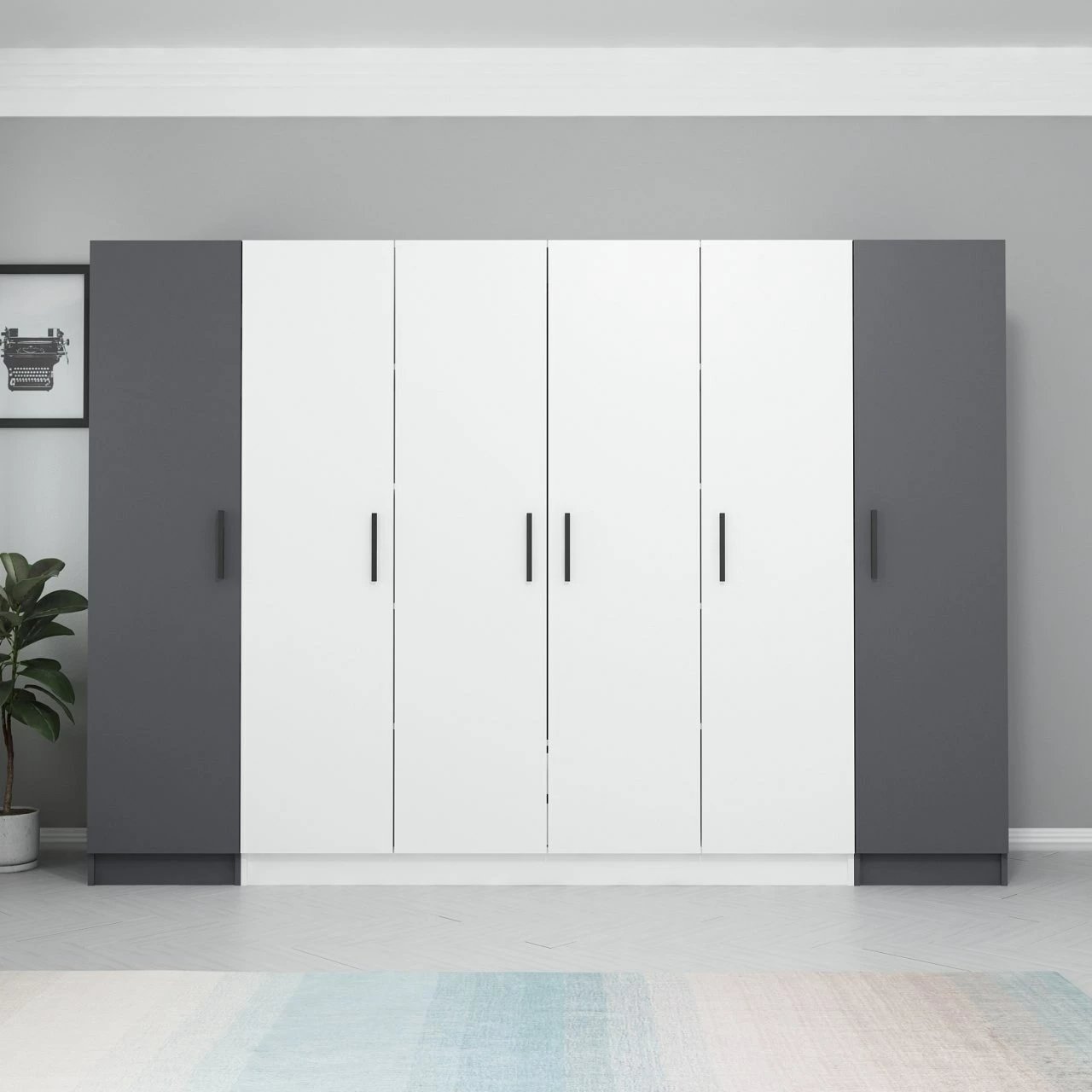 Dollap për dhomë gjumi, Skye Decor, i bardhë, Kale - 3080