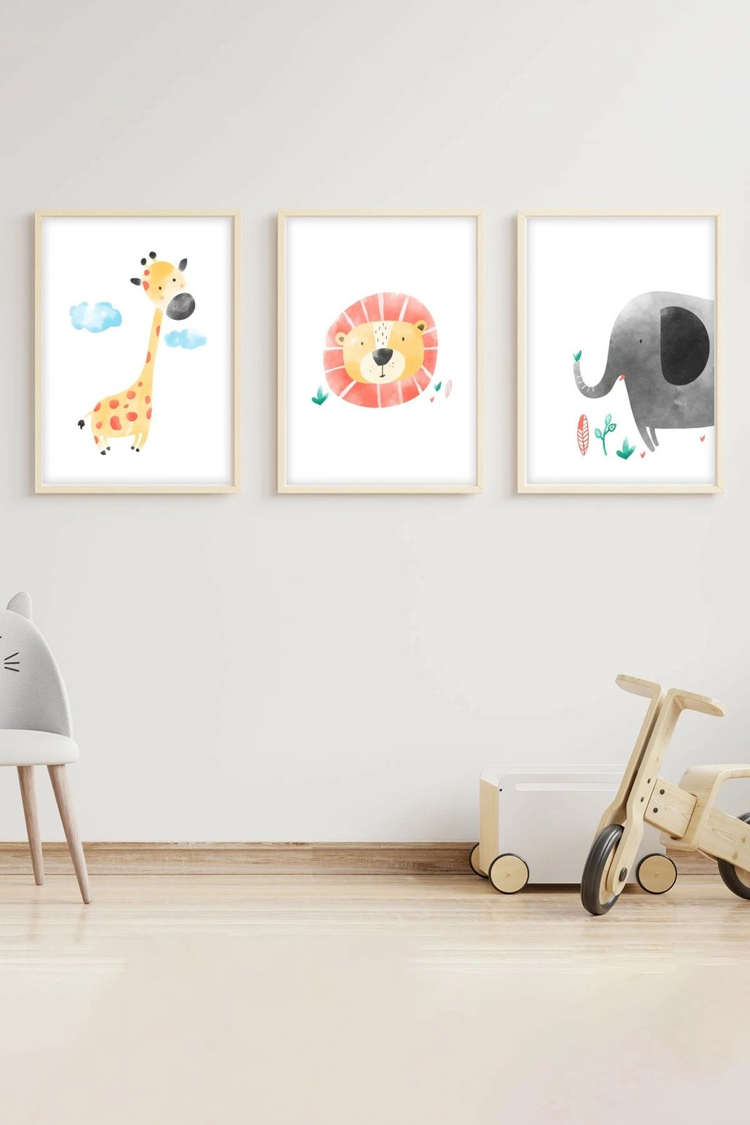 Pikturë dekorative me kornizë MDF (3 copë), Wallity, Huhu150, 50x35cm