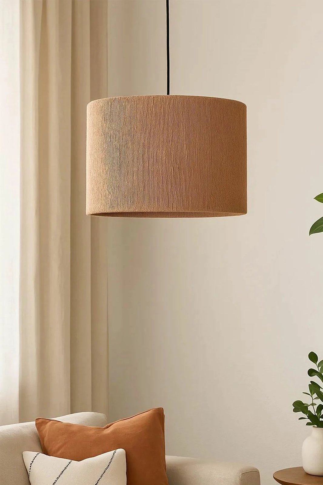 Llambë tavani Opviq, BK082, trup metalik, kapak rafie, ngjyrë ecru