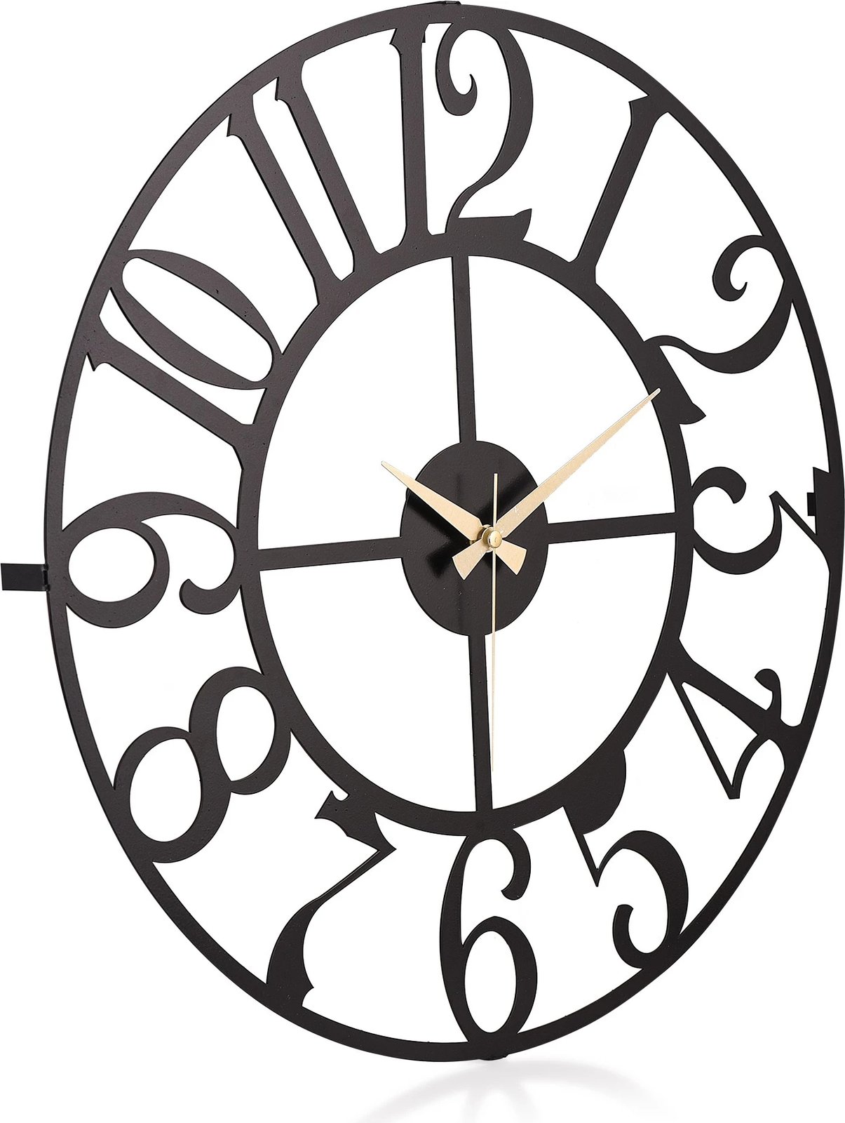 Orë muri dekorative prej metali, Wallity Bonni, e zezë, 50x50cm