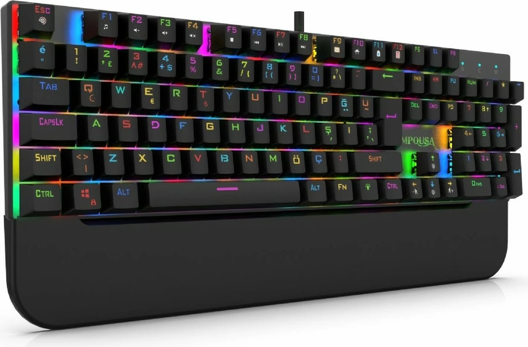 Tastierë gaming Incase IKG-443 mekanike, RGB, full-size, e zezë