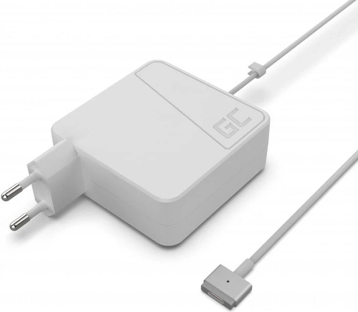 Adapter Green Cell AD37 për Apple Macbook, 60W, Magsafe 2, Bardhë