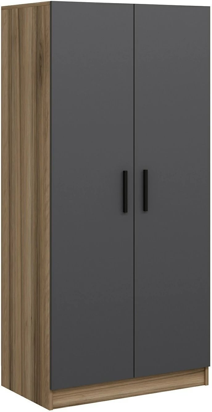 Dollap Skye Decor, ngjyrë antracit dhe lis, 210cm