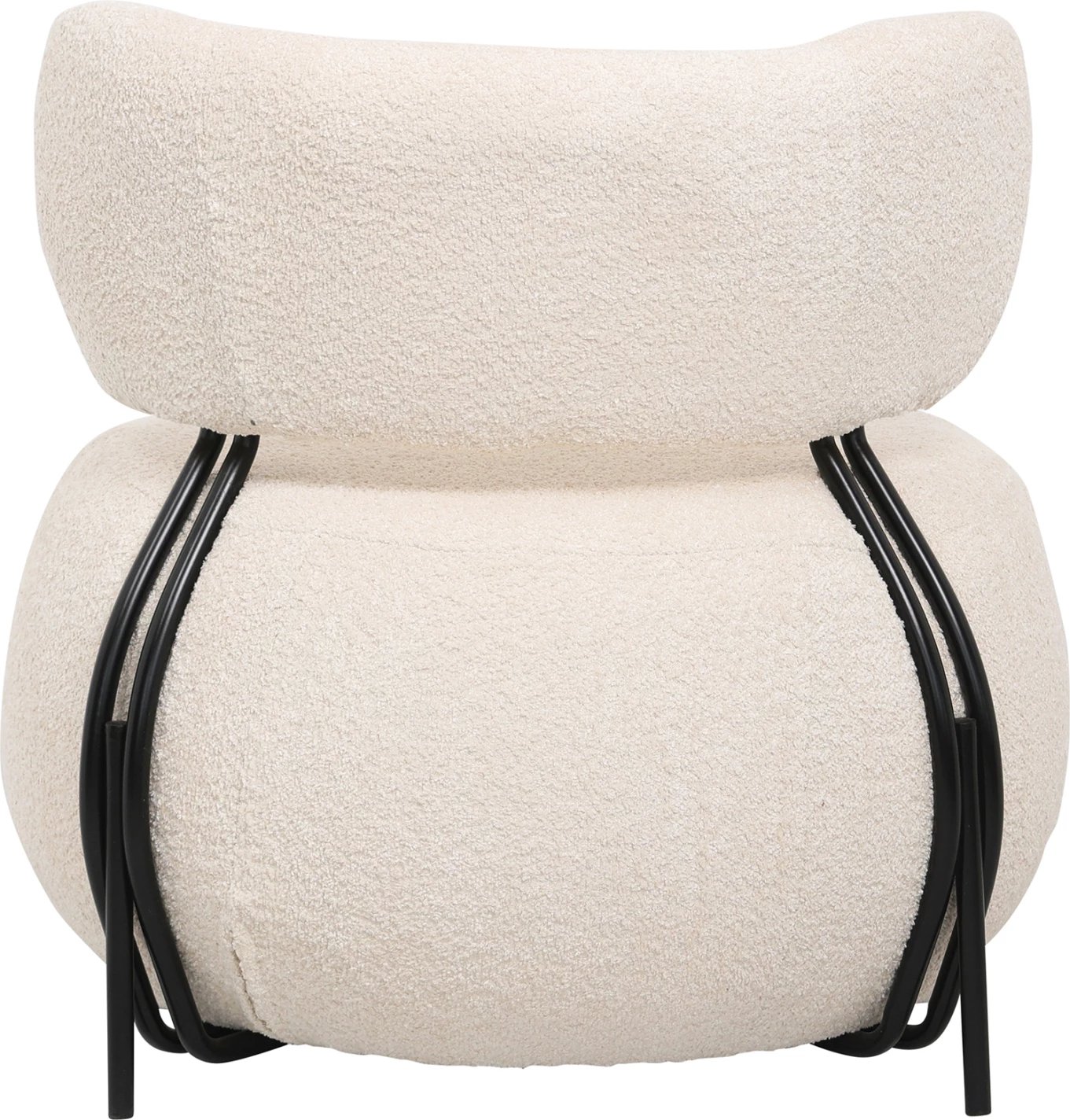 Karrige për pushim rrethore KARSEN FH9598.06 pëlhurë boucle ecru 79x78,5x76Hcm