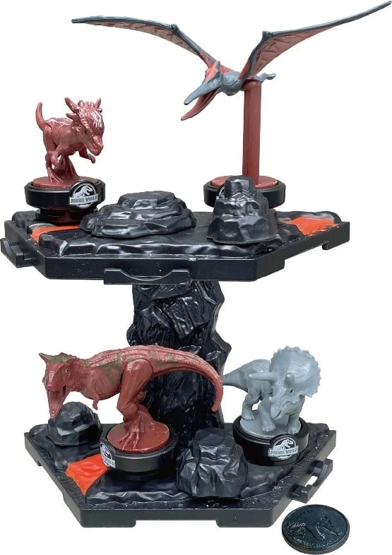 Lojë tavoline EPOCH Jurassic World Volcano Quake Balancing Game, për fëmijë, shumëngjyrëshe