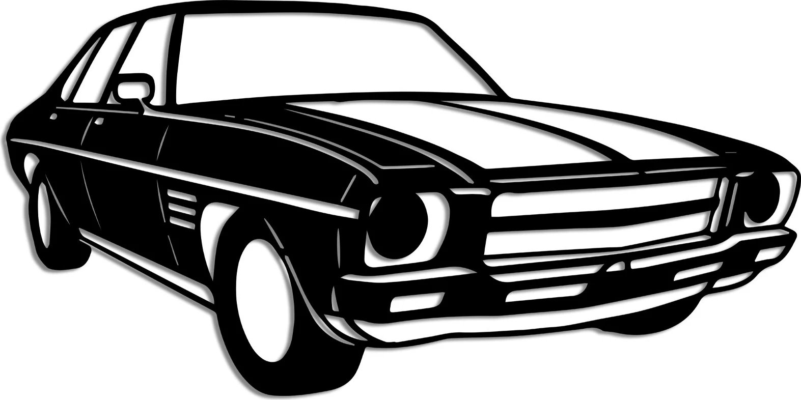 Aksesor dekorativ metalik për mur, Wallity, Holden Monaro Sedan