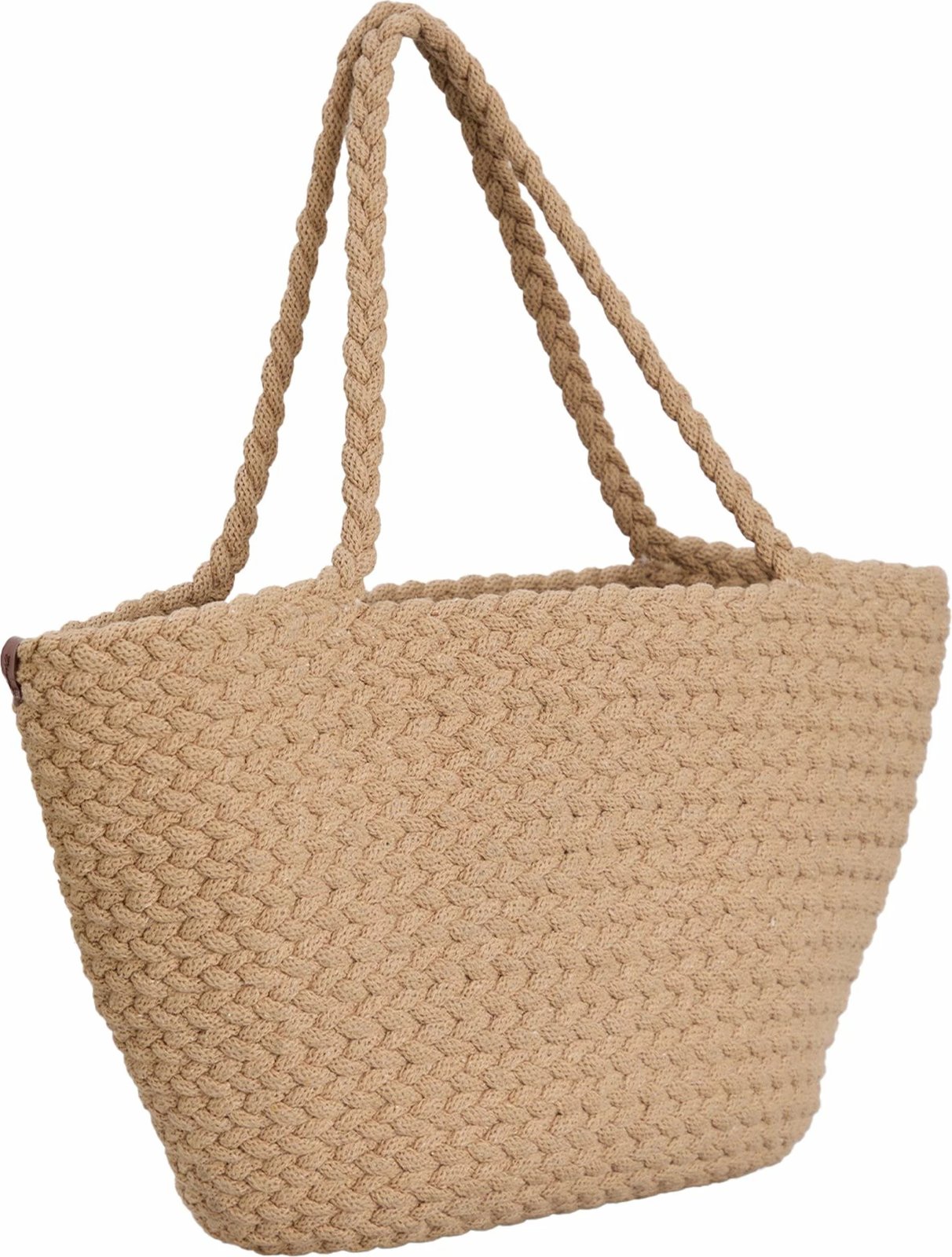 Çantë tote prej pambuku jute, ngjyrë kafe, Coco24030