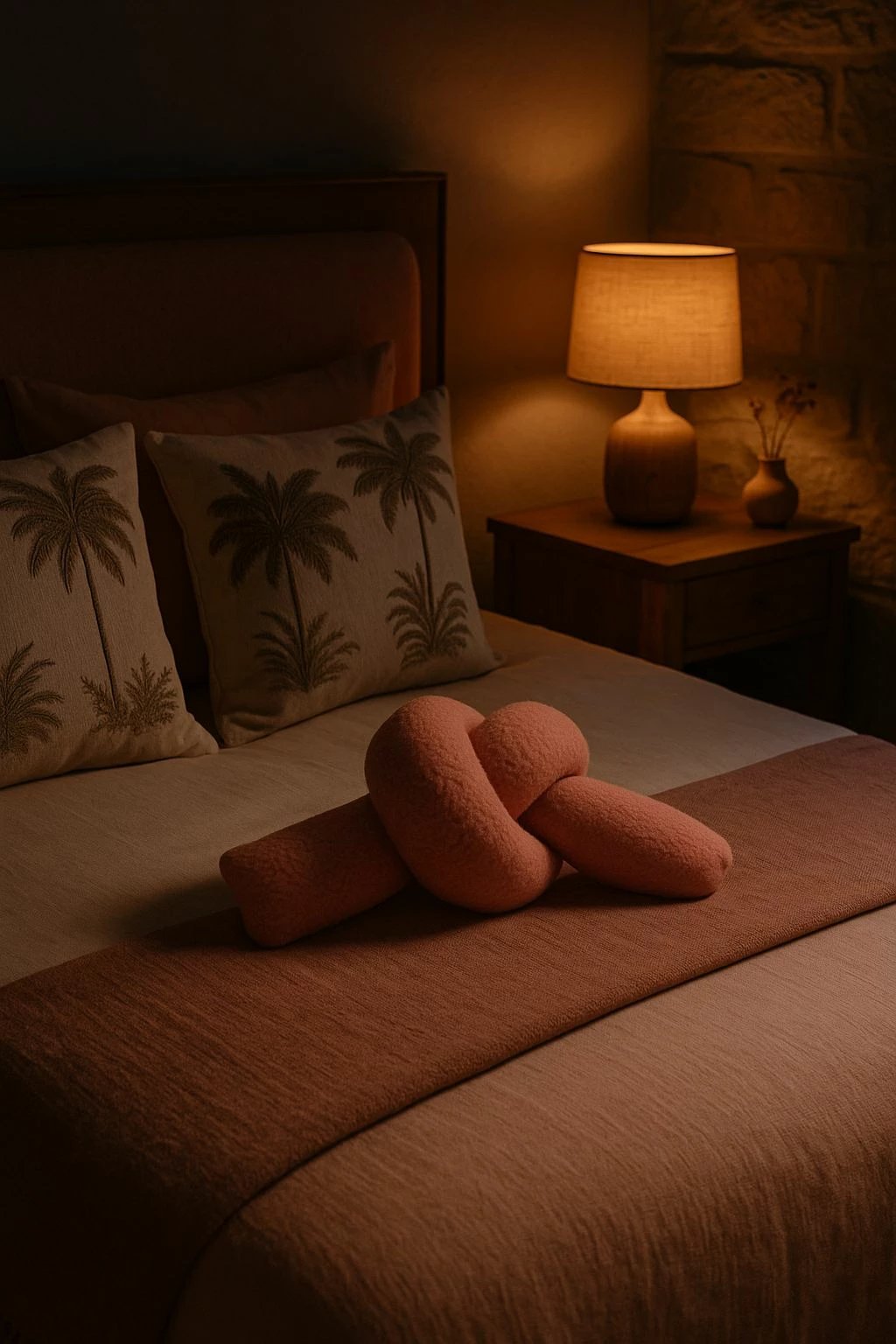 Jastëk dekorativ nyje, rozë, Evila Originals