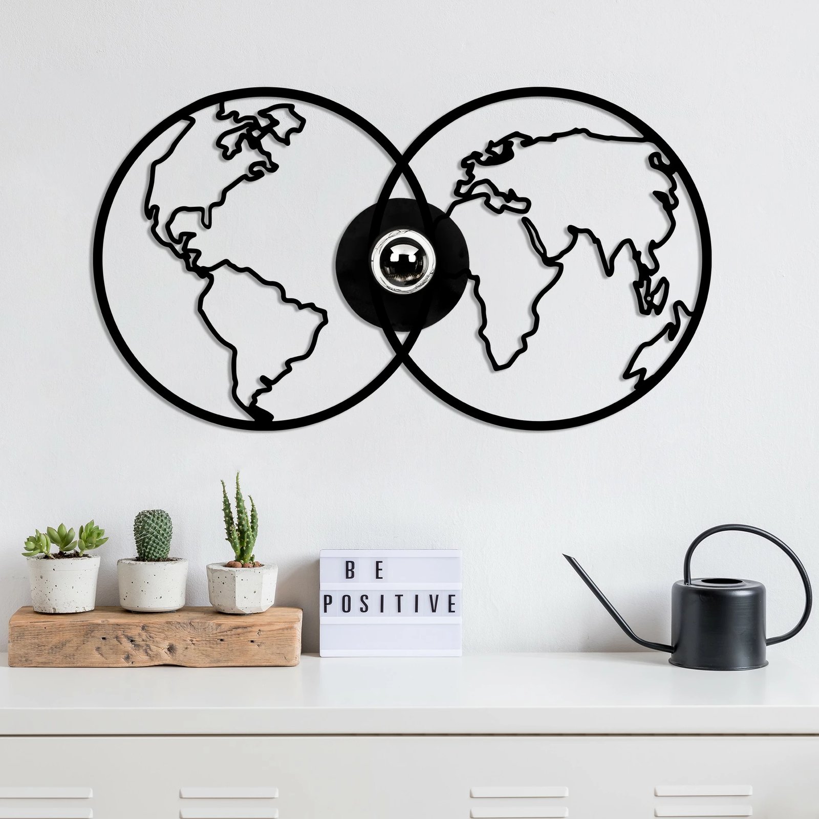 Llambë muri Opviq, W-036, ngjyrë e zezë, 60x12x33cm