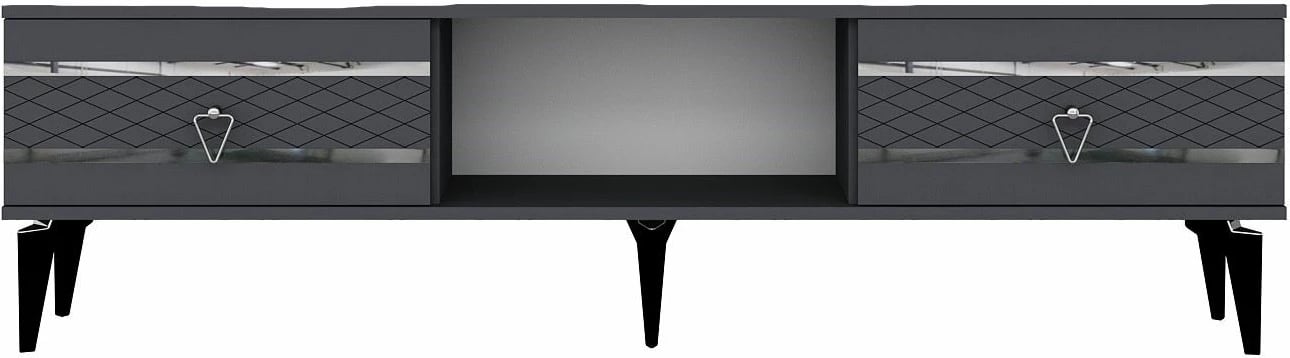 Komodë për TV Skye Decor, pelin-antracit, argjend