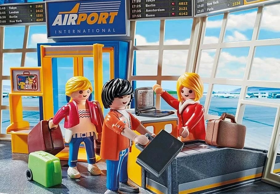 Set figurina Playmobil City Action 71153, Aeroport me Aeroplan, plastikë