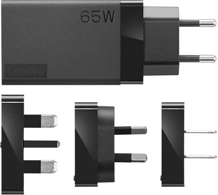 Adapter udhëtimi Lenovo USB-C 65W, universal, i zi