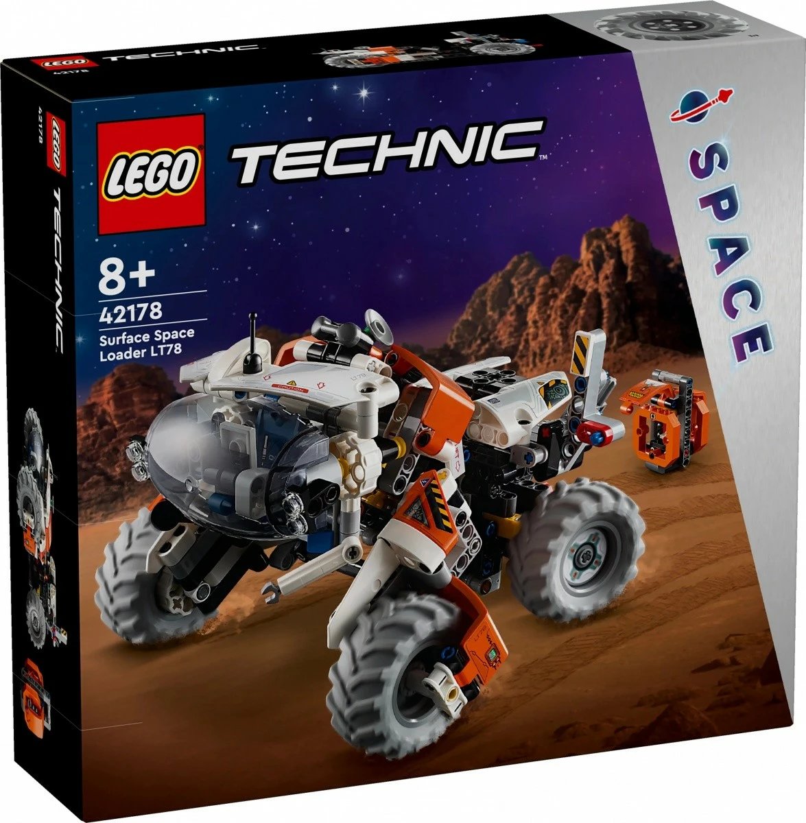 Set ndërtimi LEGO Technic Cosmic Loader LT78, 435 pjesë, për fëmijë, portokalli/bardhë