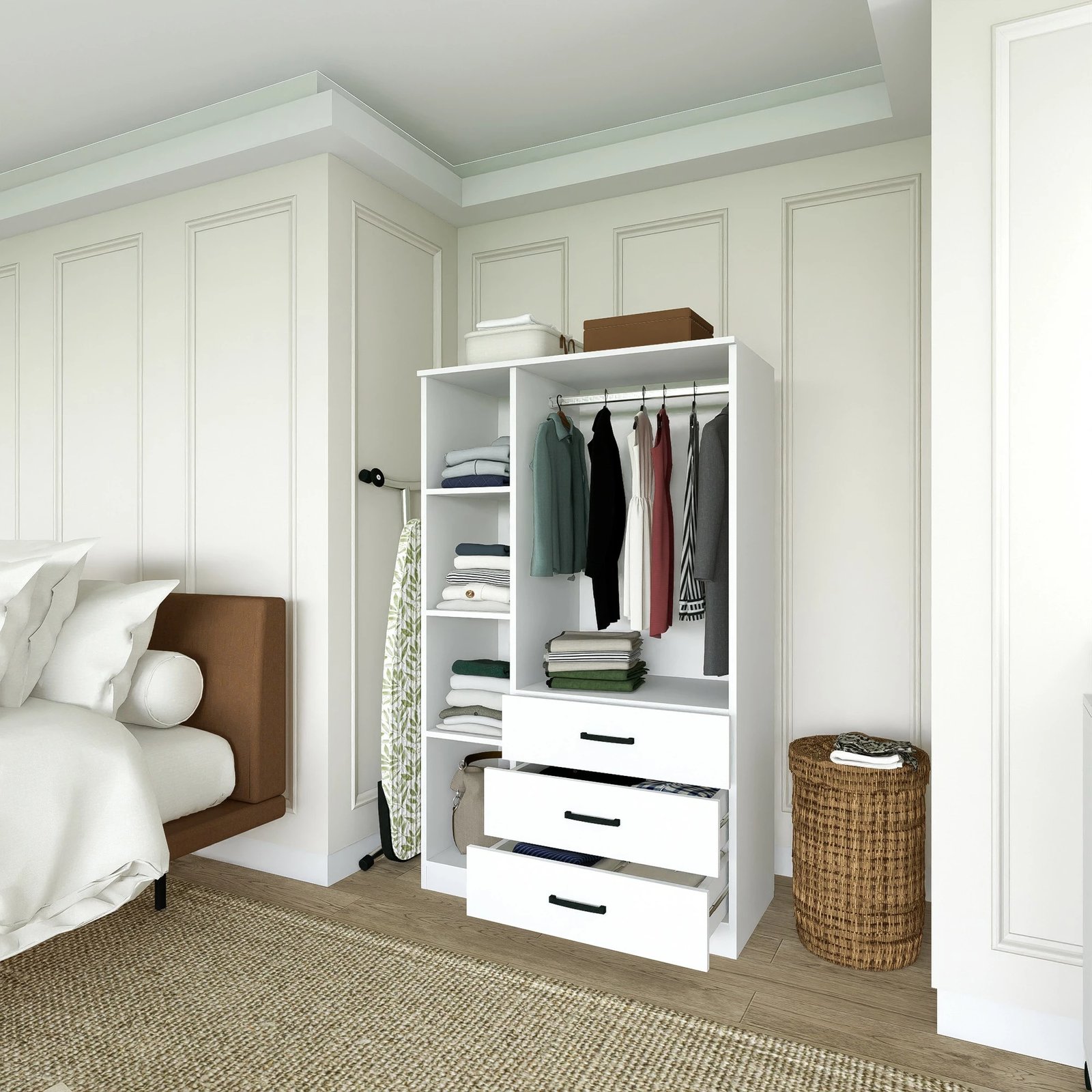 Dollap Hanah Home, Easy 1600-52, ngjyrë e bardhë mat