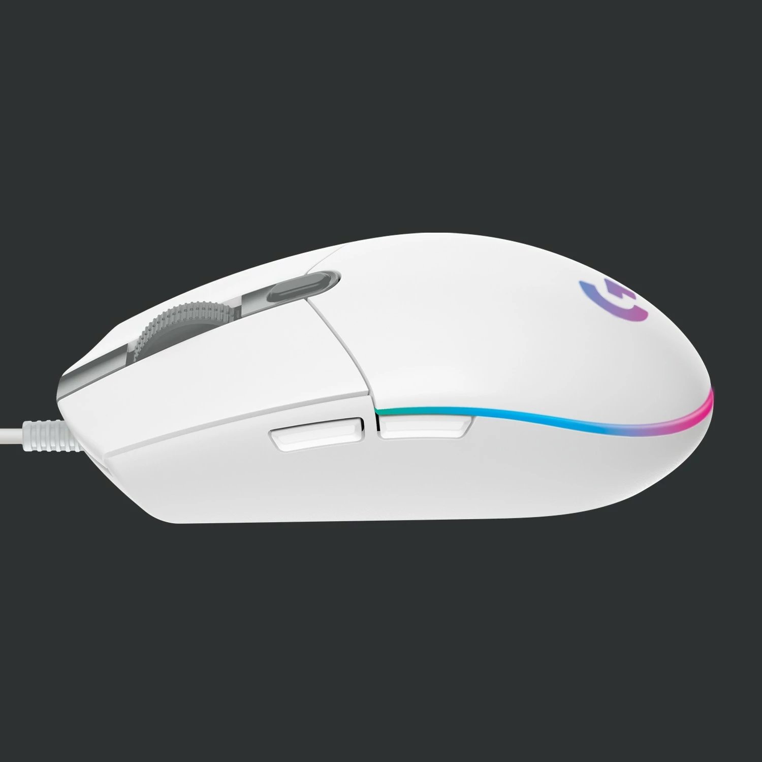 Maus Logitech G G203 LIGHTSYNC, USB Type-A, 8000 DPI, 1 ms, Bardhë