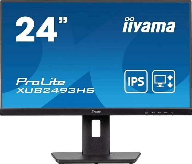 Monitor iiyama ProLite XUB2493HS-B6, 23.8", IPS, Full HD, Pivot, e zezë