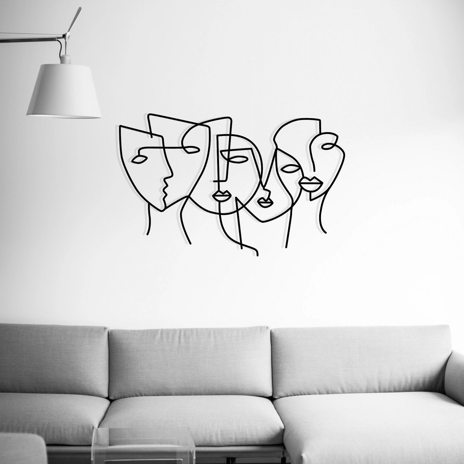 Aksesor dekorativ metalik për mur Wallity, Adrianus, ngjyrë e zezë