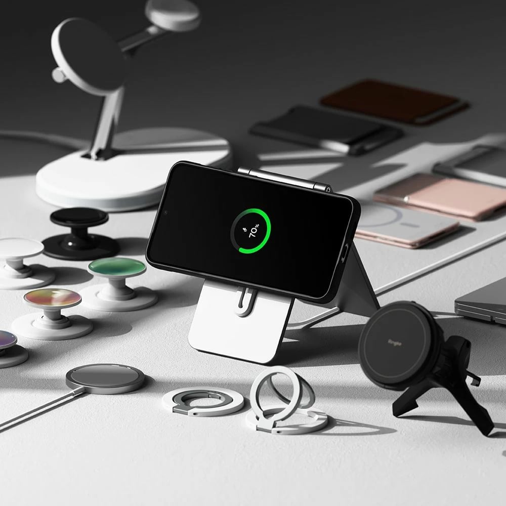 Mbështjellës Ringke Onyx MagSafe për Samsung Galaxy S25, i zi