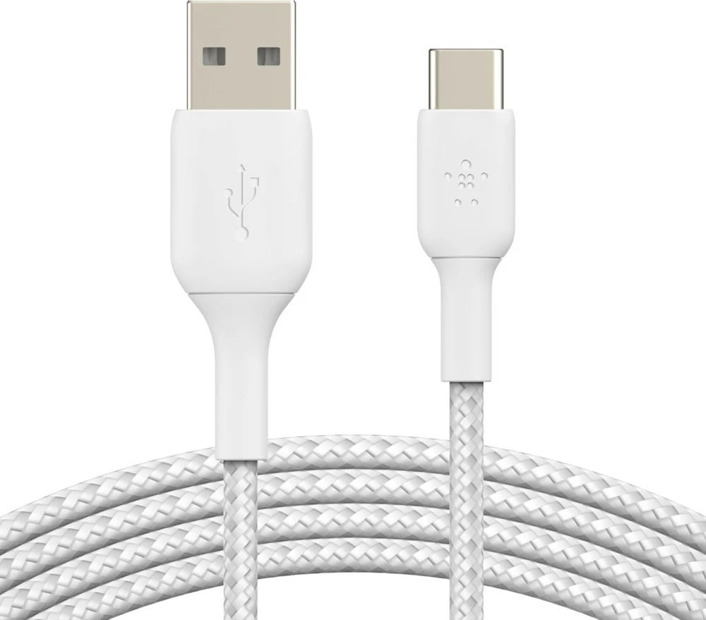 Kabëll Belkin CAB002BT0MWH, 0.15 m, USB A në USB C, Bardhë