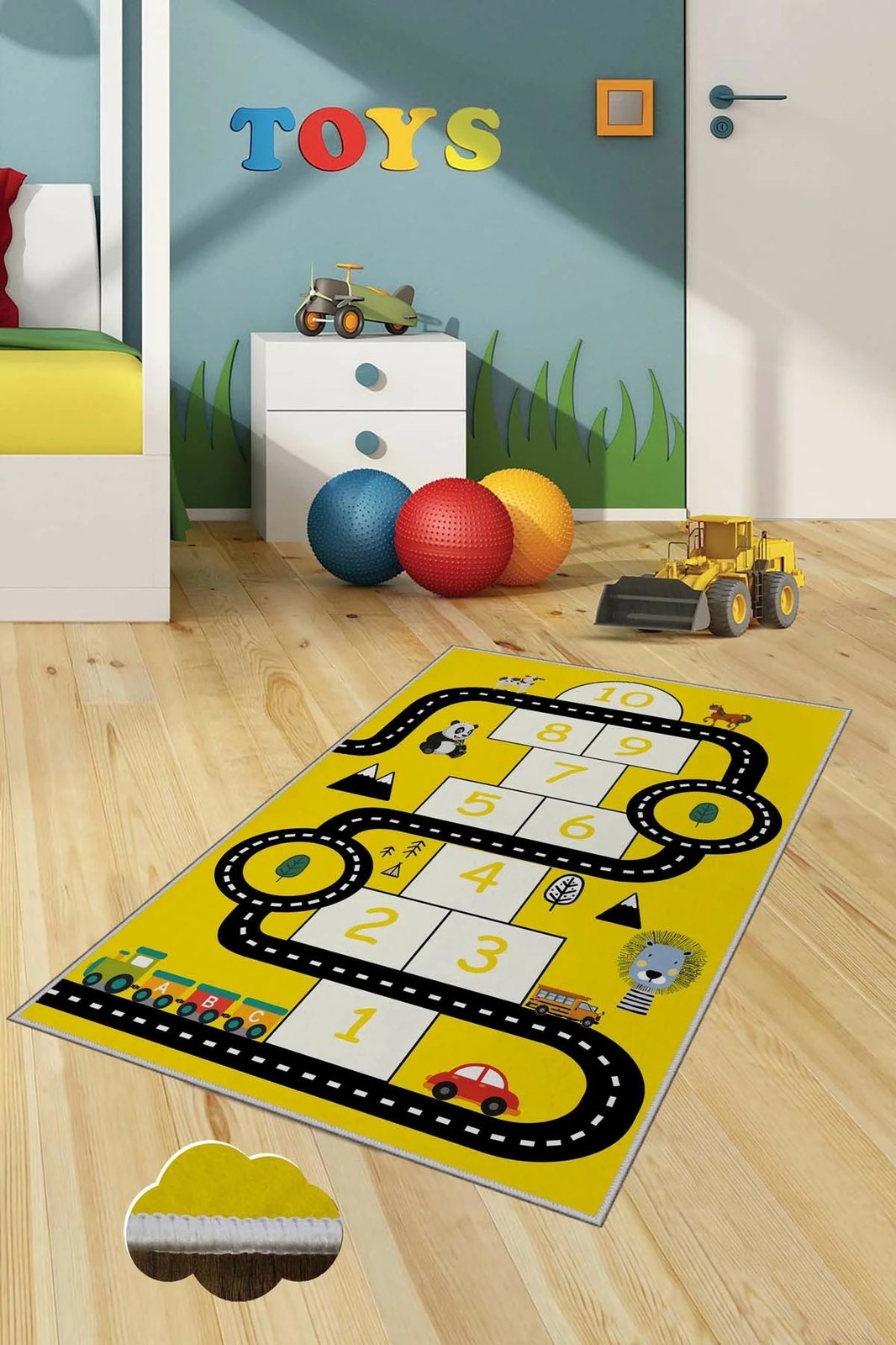 Qilim për fëmijë, shumëngjyrësh, Conceptum Hypnose, HMNT472, 80x120cm