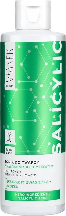 Tonik për fytyrë për femra VIANEK Hero Face Toner me Acid Salicilik, 200ml