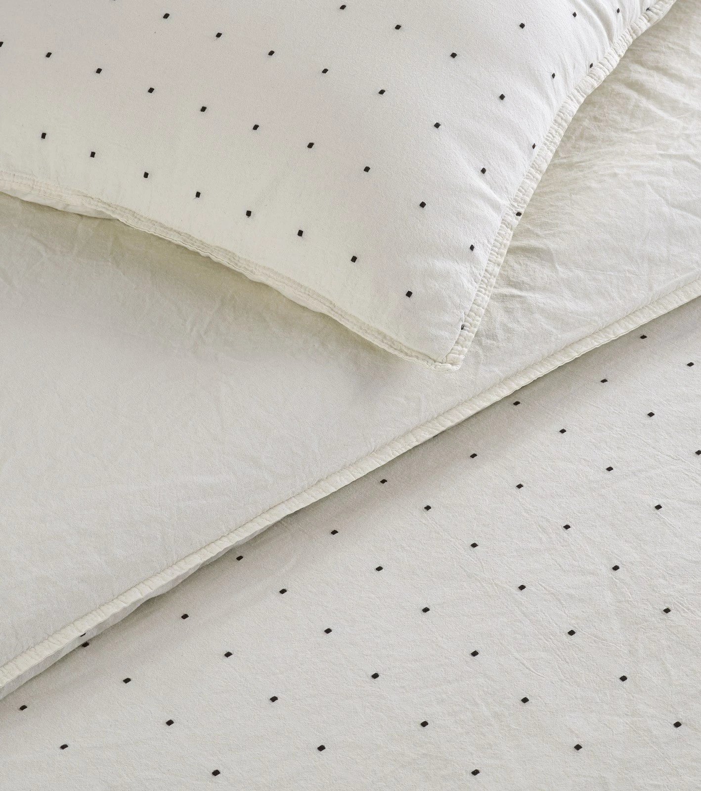 Set mbulesë për jorgan Super King, krem dhe e zezë, L'essentiel, Point v2