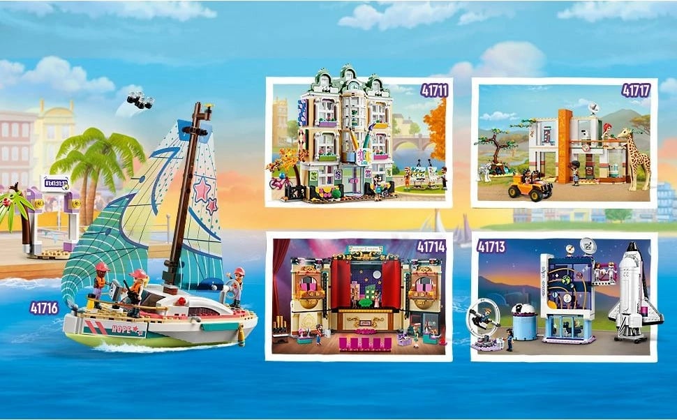 Set ndërtimi LEGO Friends Stephanie's Sailing Adventure, 304 pjesë, plastikë, shumëngjyrëshe