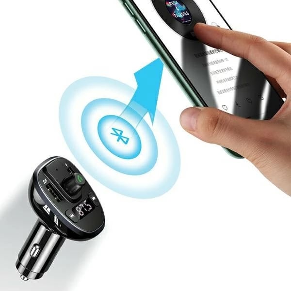 Transmetues FM për makinë USAMS C21, Bluetooth, 2xUSB, 3.4A, i zi