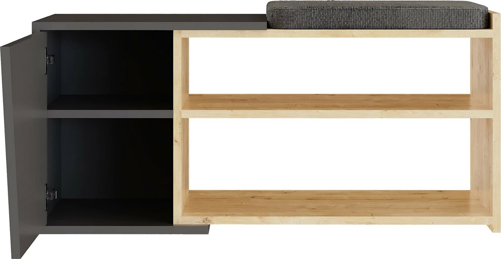 Dollap këpucësh Skye Decor, Fiona, ngjyrë lis dhe antracit