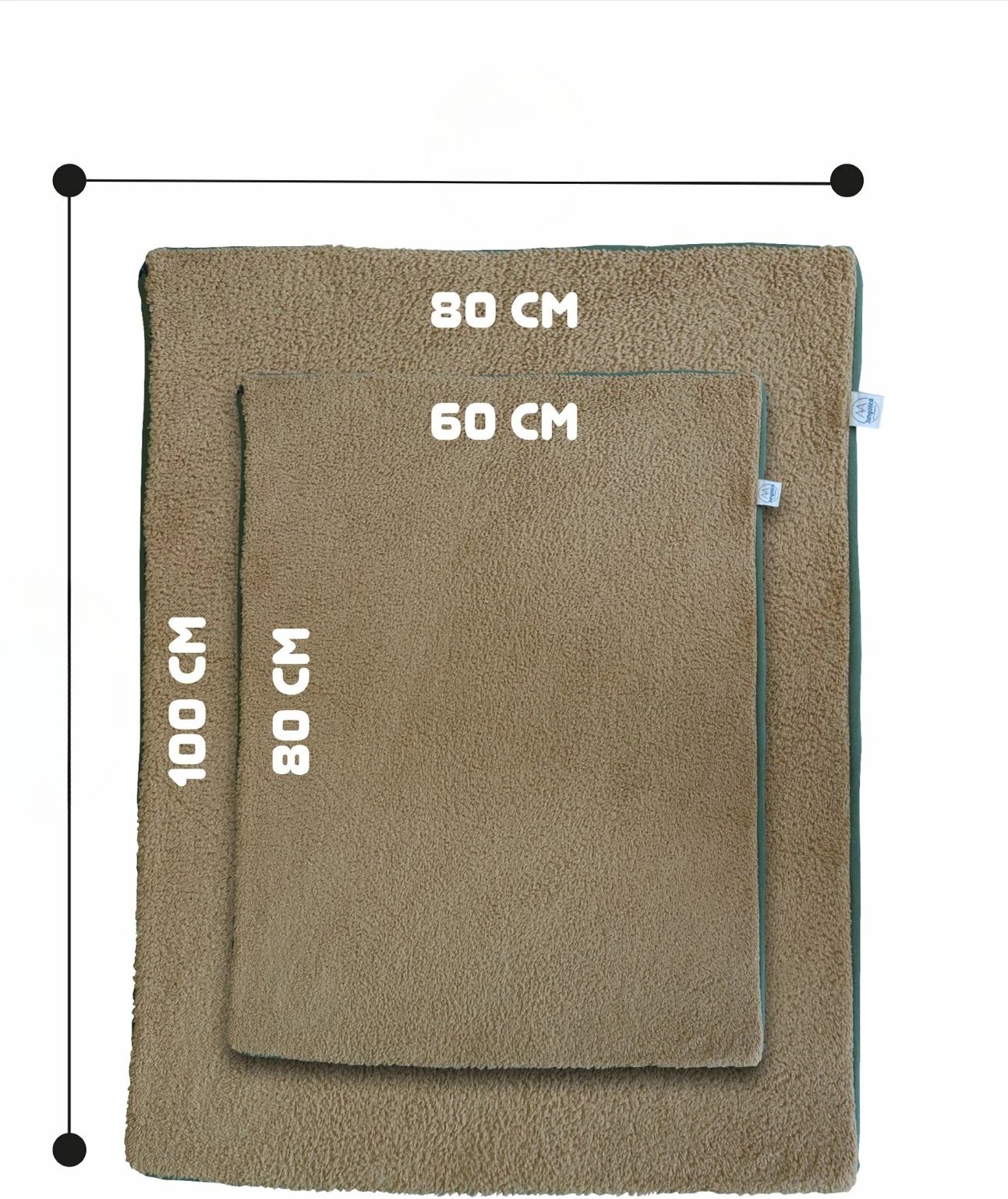 Shtrat për kafshë Paws & Whiskers, Easy Mat, 60x80, ngjyrë e gjelbër