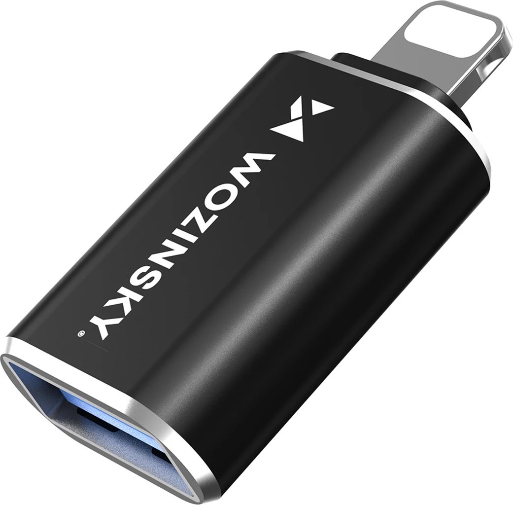 Adapter OTG Lightning në USB-A, Wozinsky WALA-01, karikim i shpejtë dhe sinkronizim, e zezë