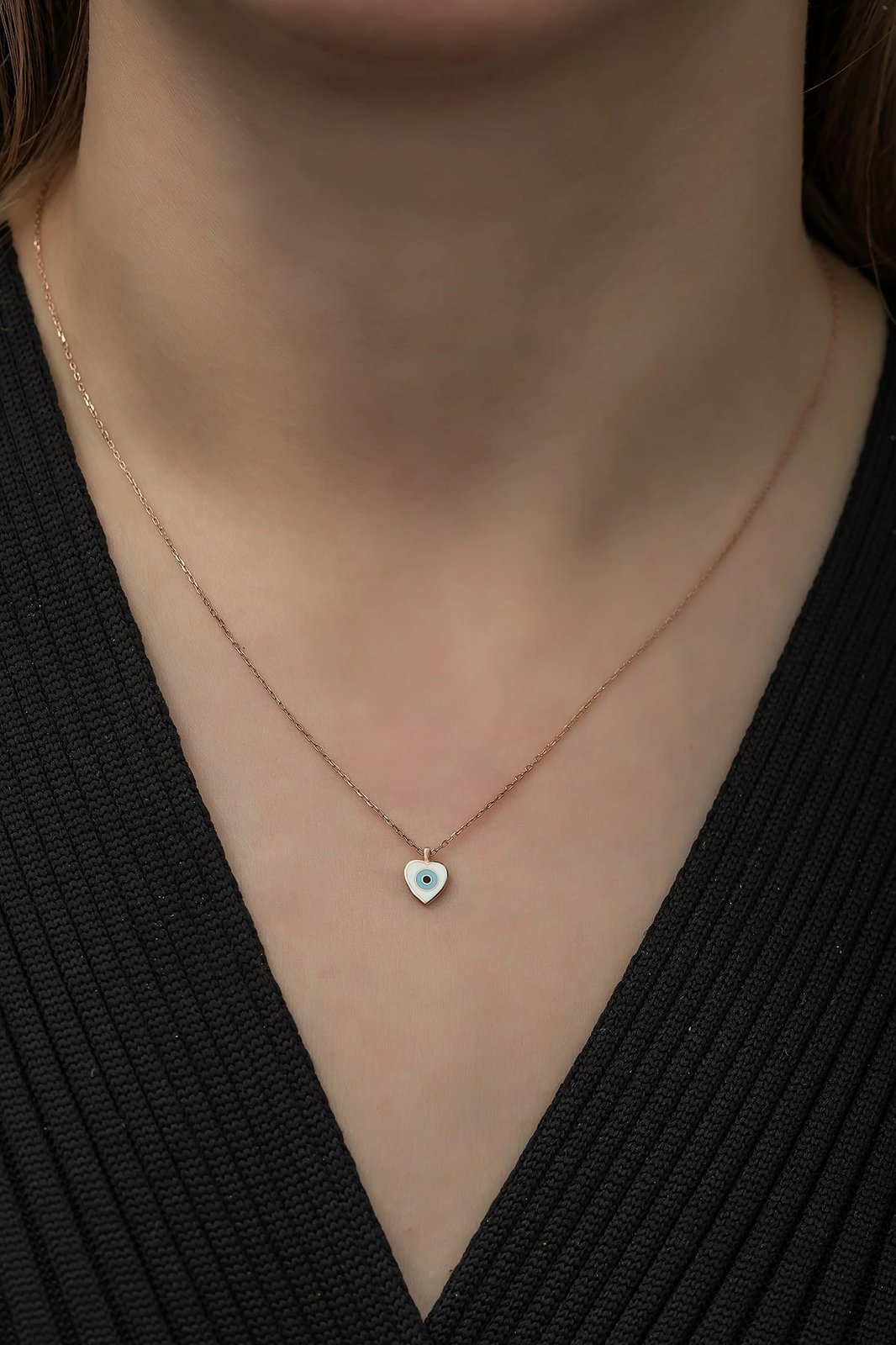 Qafore argjendi Jumeon, ngjyrë rozë ari, kaltër dhe bardhë, TRDYL975