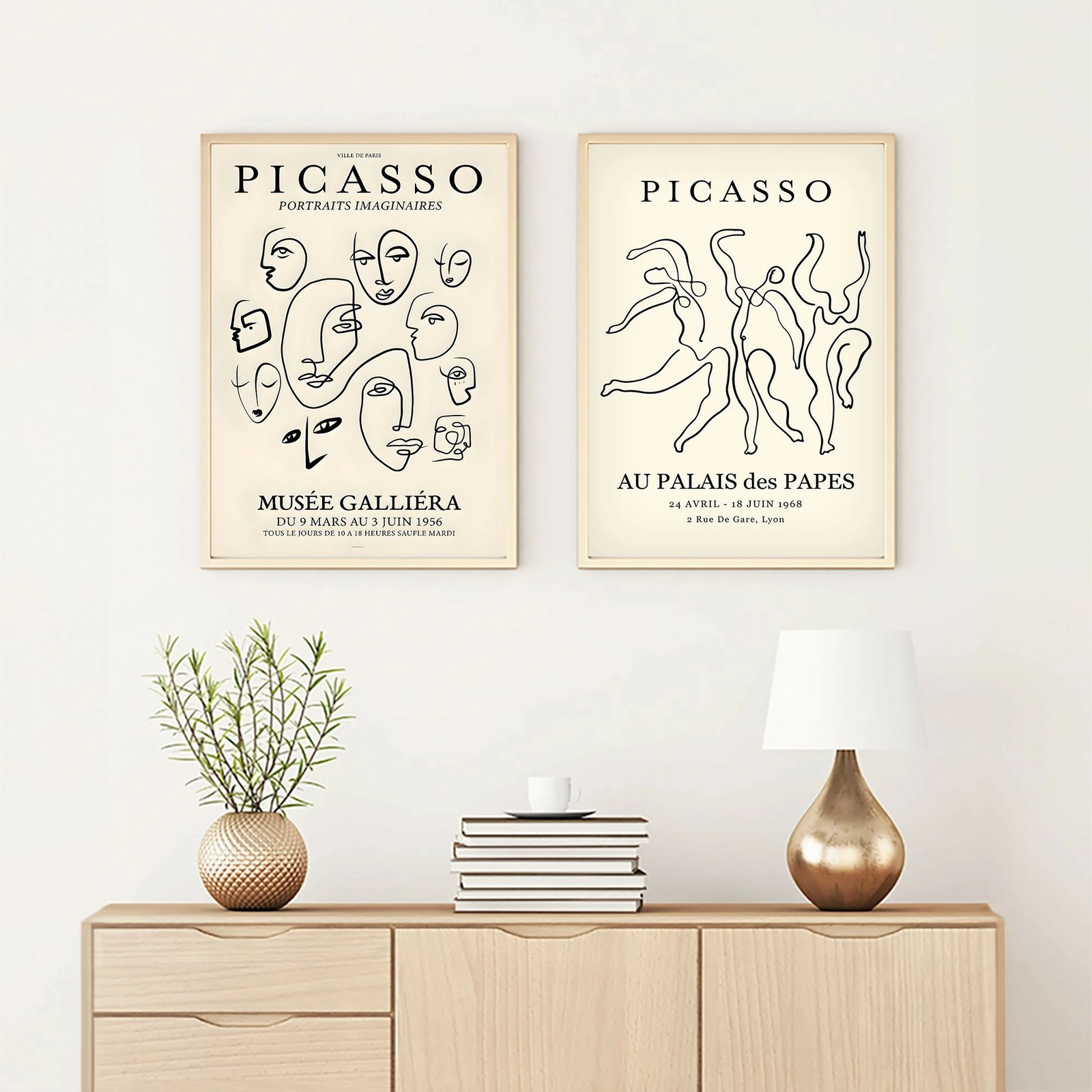 Set pikturash dekorative me kornizë MDF, shumëngjyrëshe, Wallity, Huhu285, 30x40cm (2 copë)