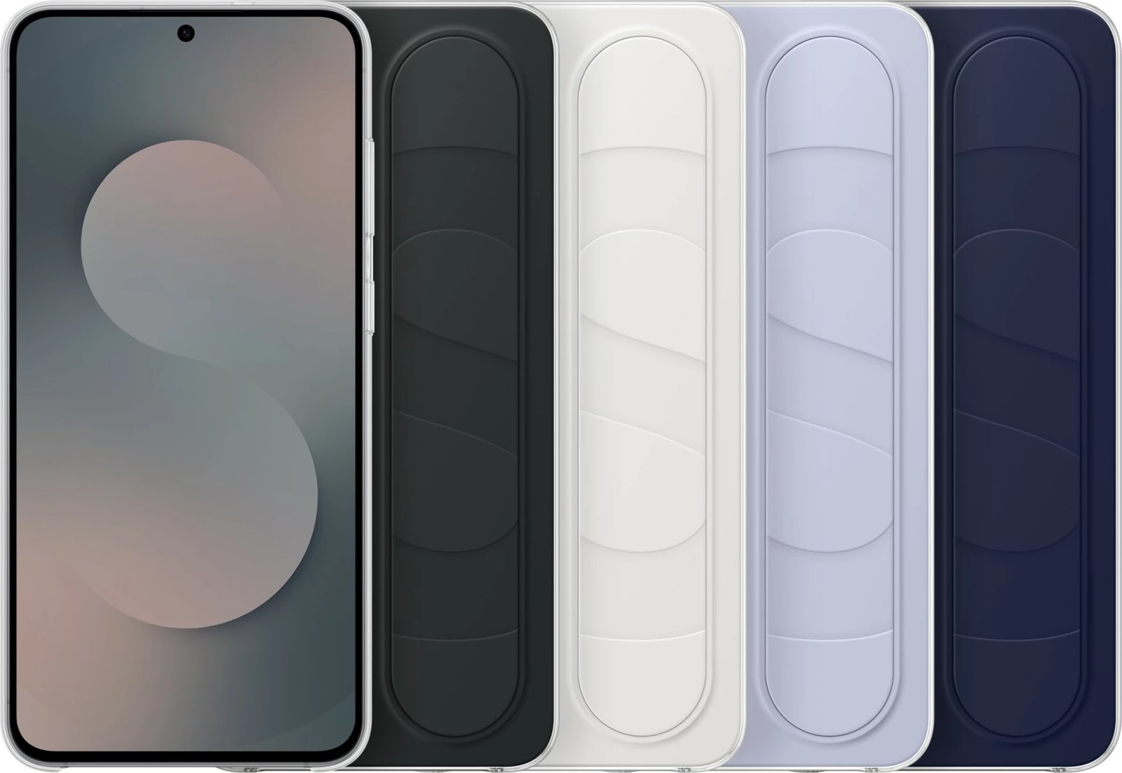 Mbështjellës Samsung Galaxy S25 FE Standing Grip Cover, silikon, bardhë