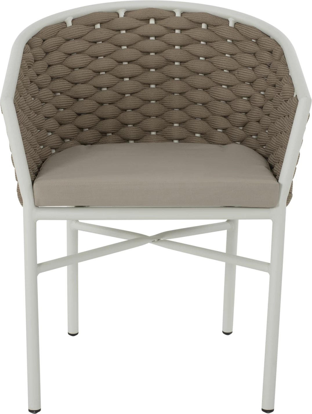 Karrige alumini FH5859.02, e bardhë dhe beixh me litar shkumë