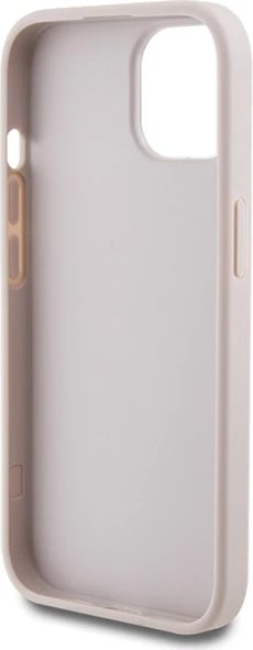 Mbështjellës Guess 4G Metal Gold Logo për iPhone 15, Rozë Mbështjellës Guess 4G Metal Gold Logo për iPhone 15, Rozë