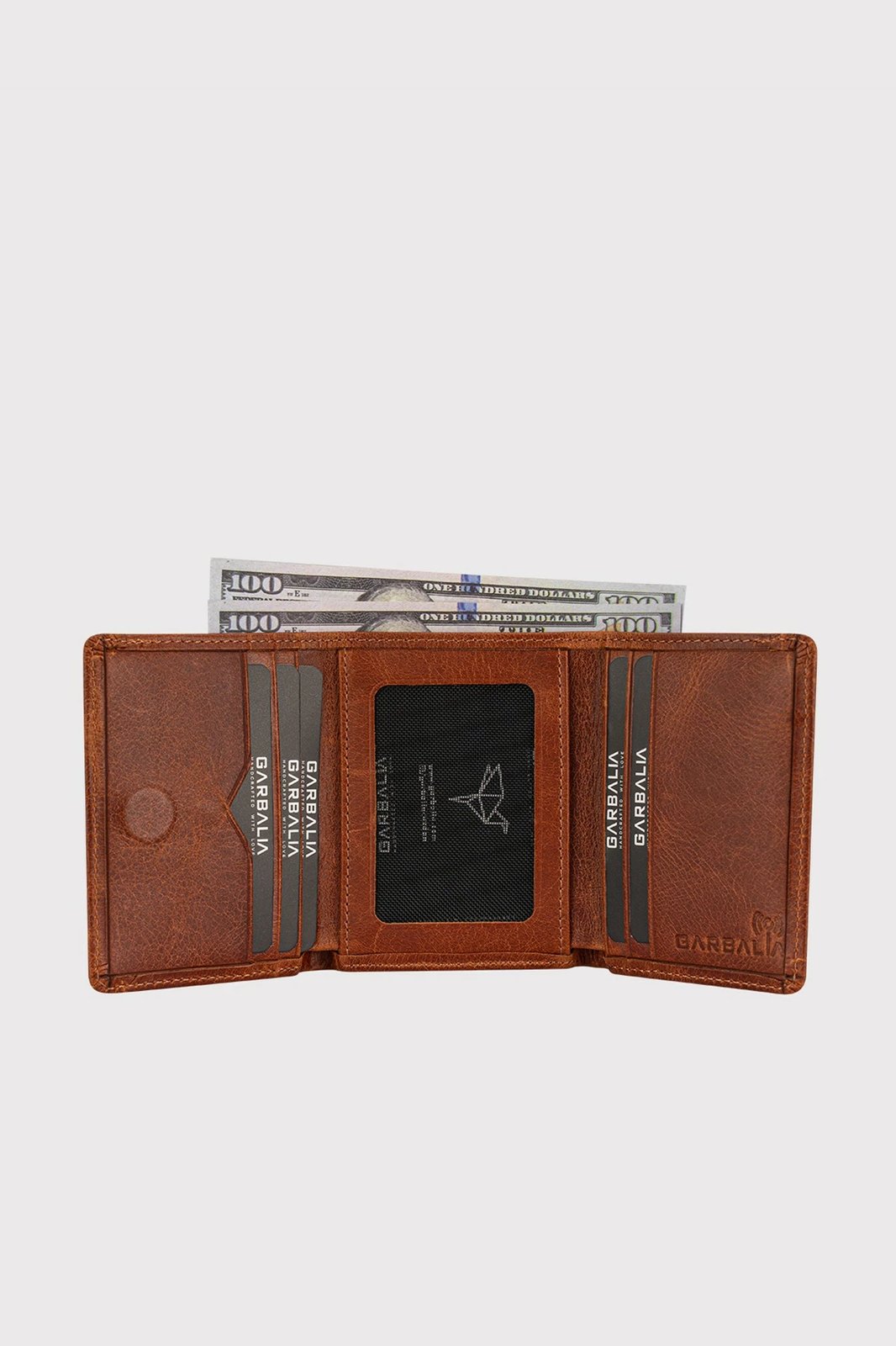 Portofol për burra, lëkurë natyrale, ngjyrë tan, Zoozie Bags, Western