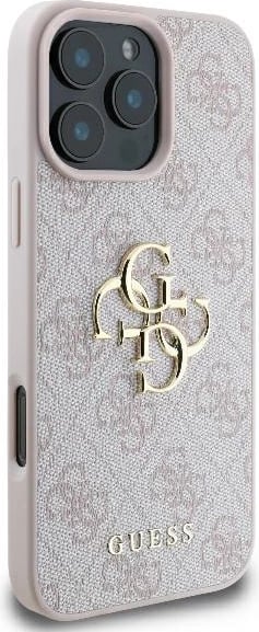 Mbështjellës Guess 4G Big Logo për iPhone 16 Pro Max, Rozë