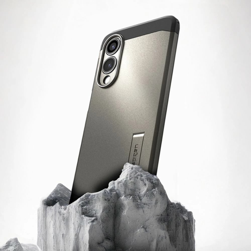 Mbështjellës Spigen Tough Armor MagSafe për Samsung Galaxy S25 Edge, Gri/Zi