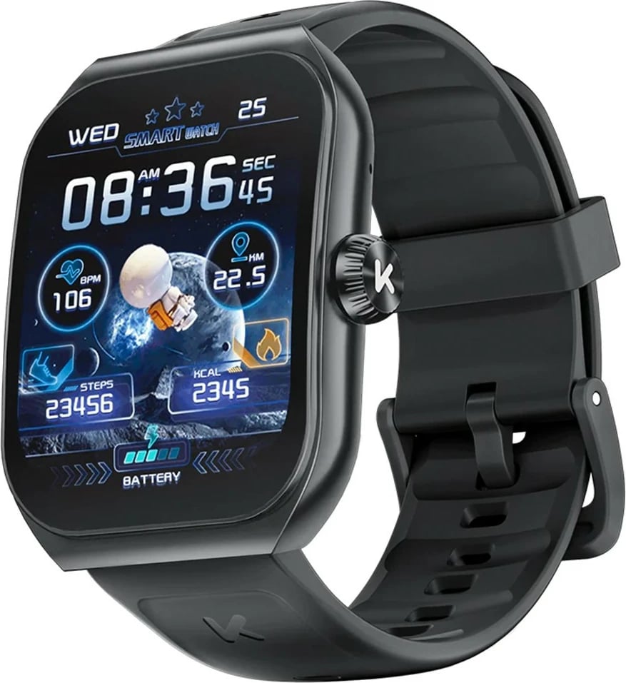 Smartwatch Kumi KU7, 1.96 inç, 250 mAh, e zezë