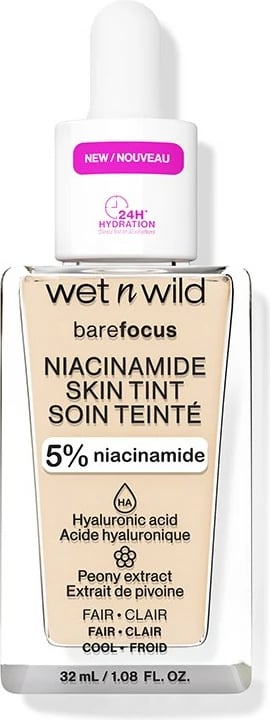Fondatinë Wet N Wild Barefocus Niacinamide Skin Tint 6087e Fair, 32ml