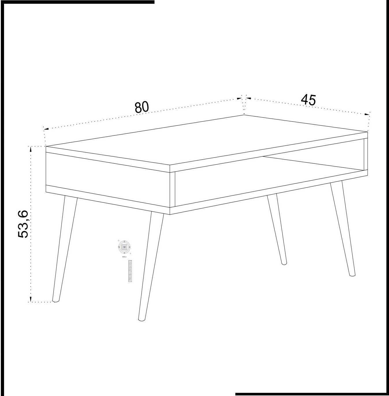 Tavolinë kafeje Hanah Home, Via, dy nivele, e bardhë