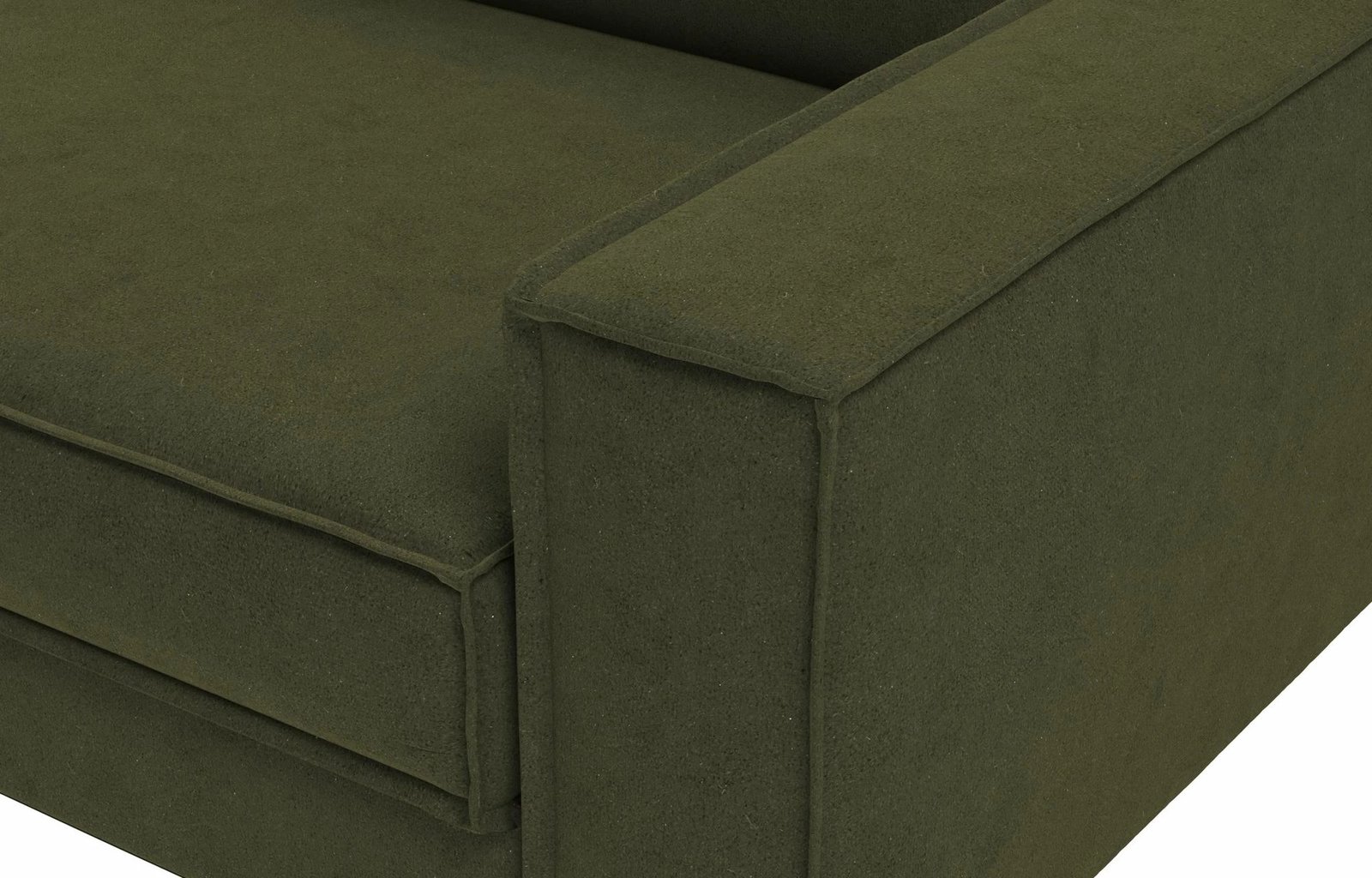 Divan treshe, ngjyrë jeshile vaji, këmbë druri arre, Atelier del Sofa, Sparrow Extra 3