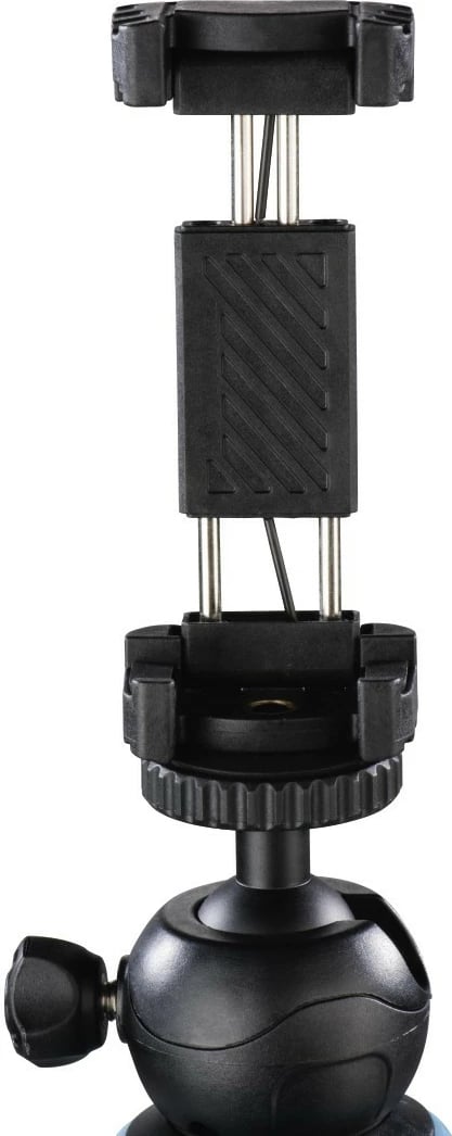Tripod mini 3-në-1 Hama FlexPro 27 cm, MPN 4605, kokë sferike, montim 1/4", për celular dhe GoPro, e zezë