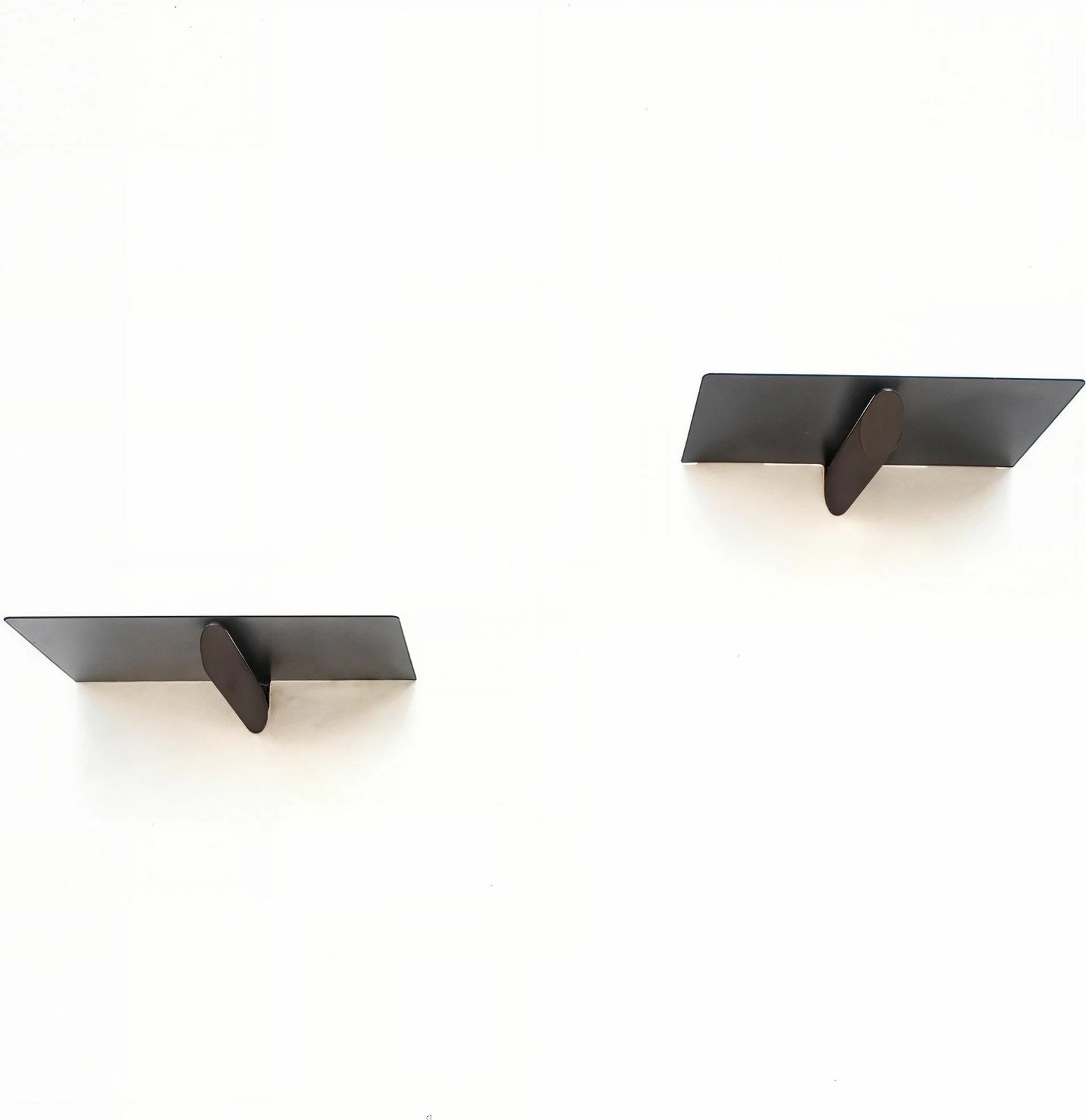 Raft dekorativ metalik për mur, ngjyrë kafe dhe e zezë, Hanah Home, Wr042, 2 copë