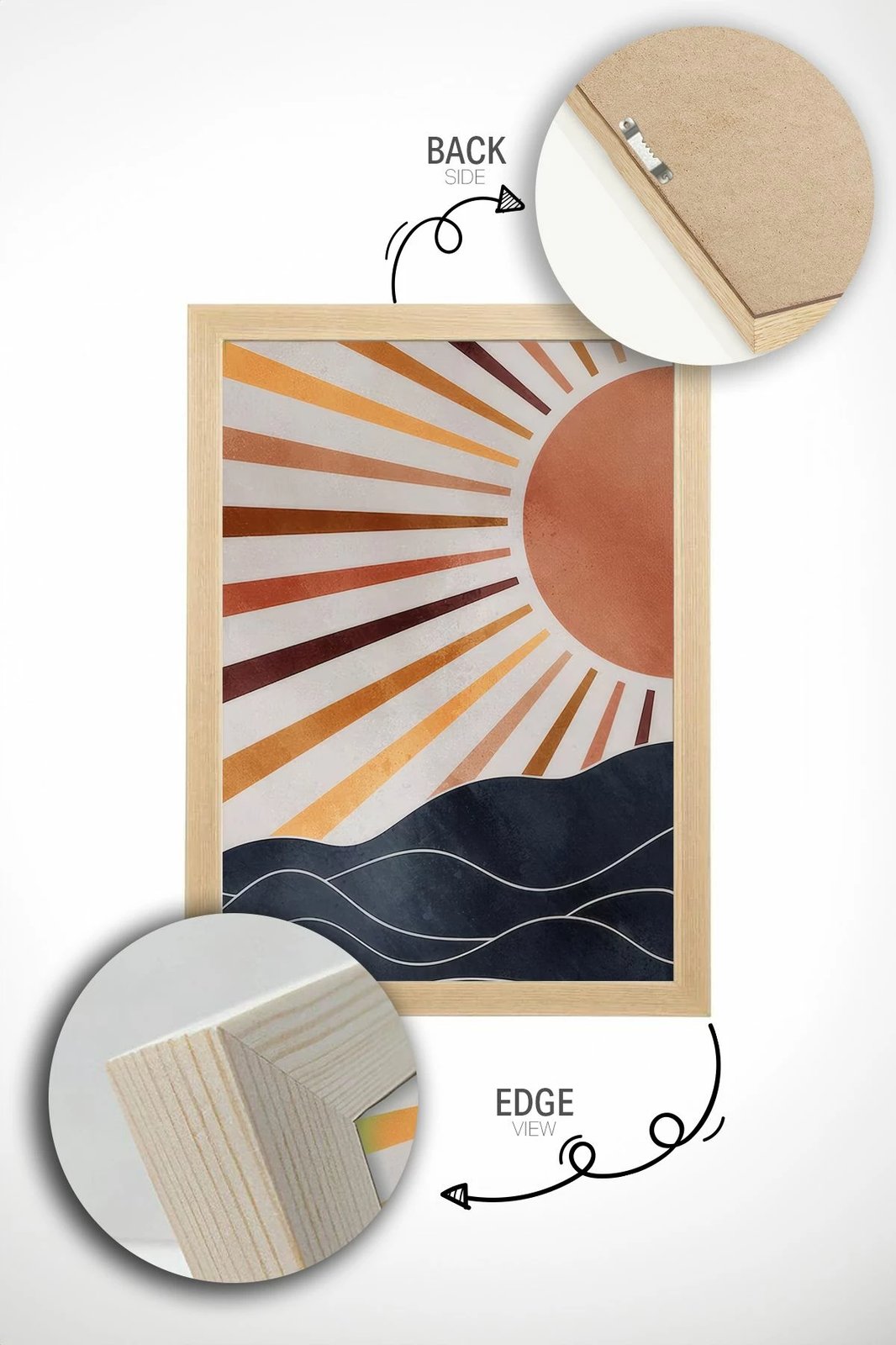 Pikturë dekorative me kornizë (2 copë), Wallity, Ersy2Lımodel31-Ahsap