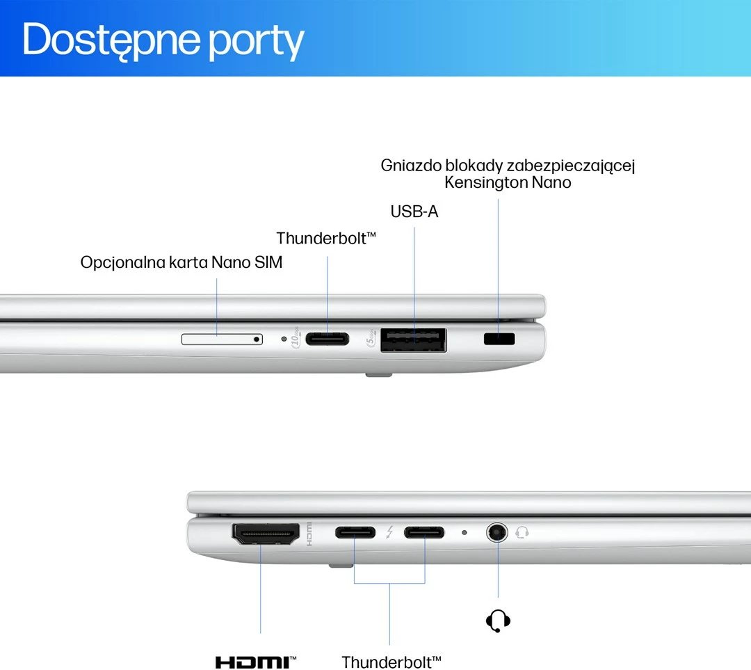 Kompjuter HP EliteBook X Flip G1i, Intel Core Ultra 7 258V, 32 GB RAM, 1 TB SSD, 14", 2.5K, Silver