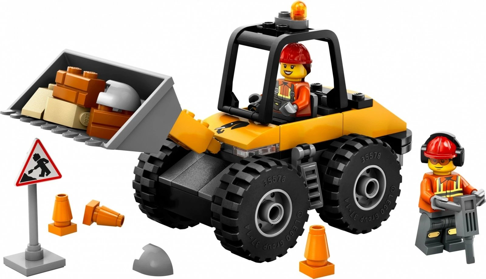 Set lodrash LEGO City 60450, Ngarkues me rrota, 81 pjesë, Verdhë